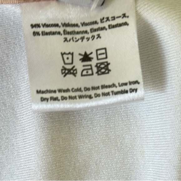 NWOT Mara Hoffman Cream Knit Cutout Mini Shift Dress in Loom Peach Pastel - L - Picture 12 of 14